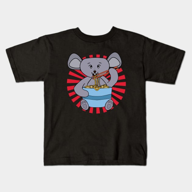 Mouse Ramen Kids T-Shirt by DiegoCarvalho